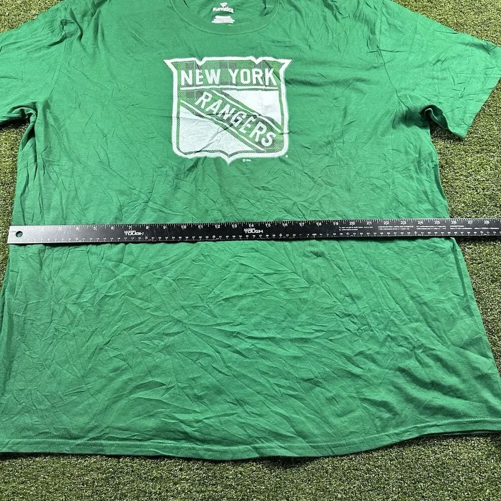 Fanatics NHL New York Rangers Logo Size 3XL Green NWOT Shirt